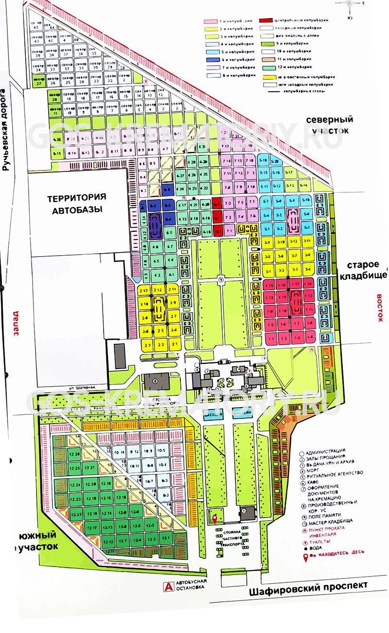 План крематория Санкт-Петербурга